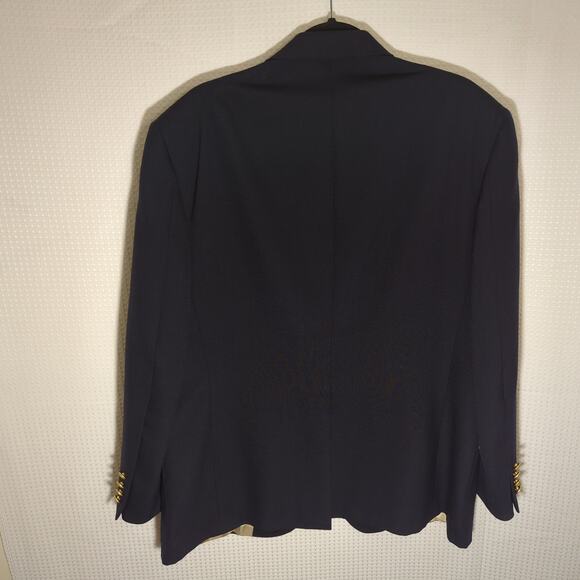 Wimbledon Racquet Club 44R Navy Blazer Men's Gold Button Ivy Preppy USA Made - Picture 8 of 11